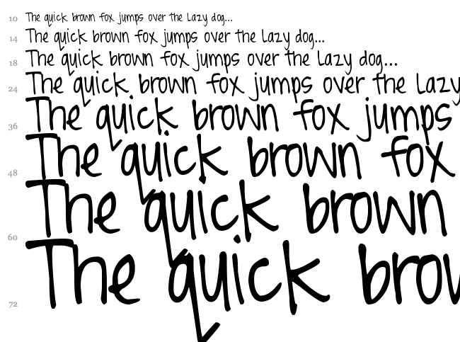 DJB Brit's Thin Pen font waterfall